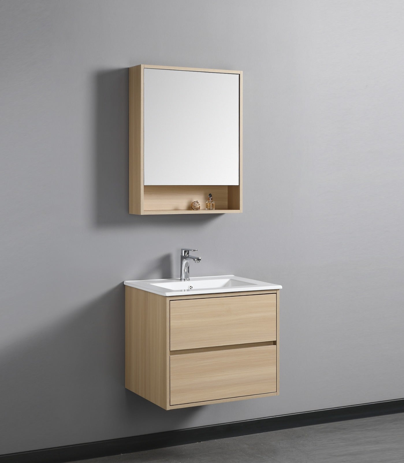 Plywood Bathroom Cabinet set with Melanine Finish
