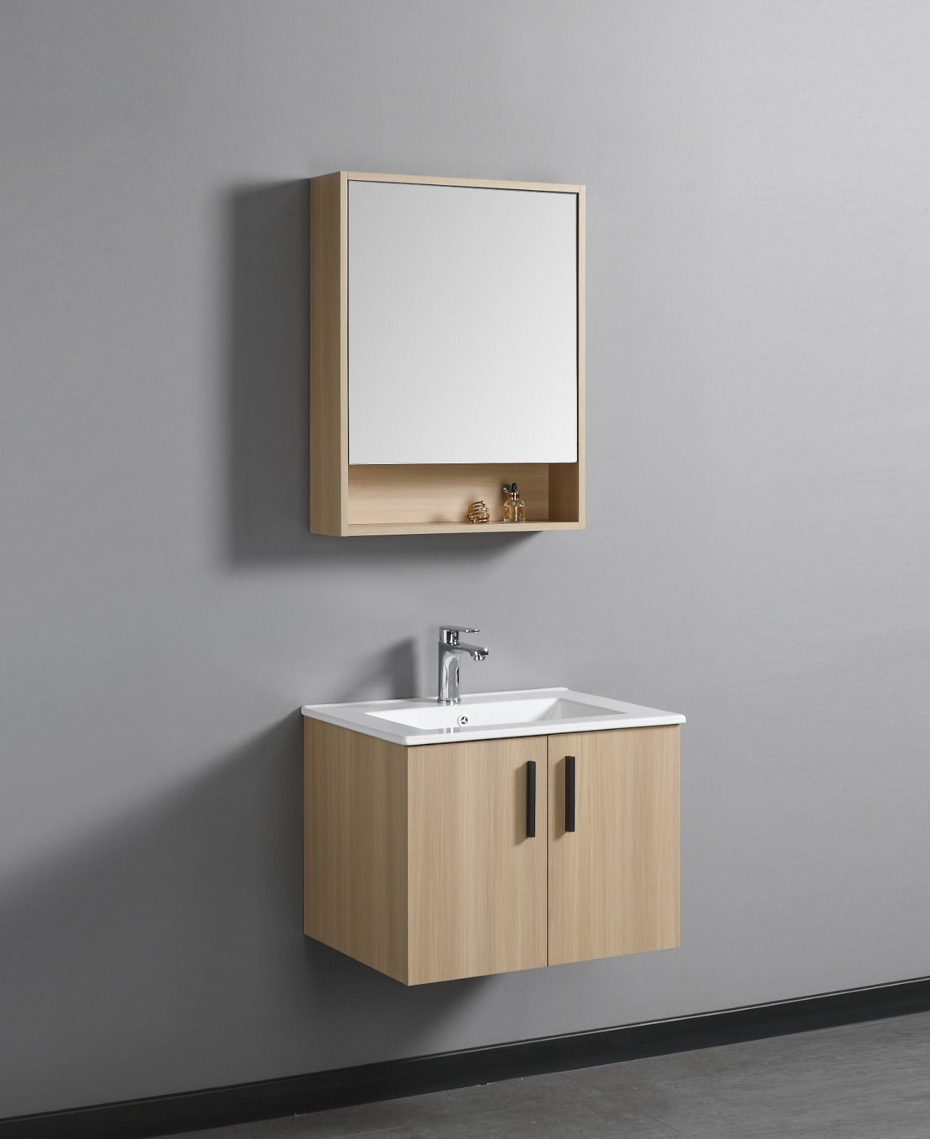 Plywood Bathroom Cabinet set with Melanine Finish