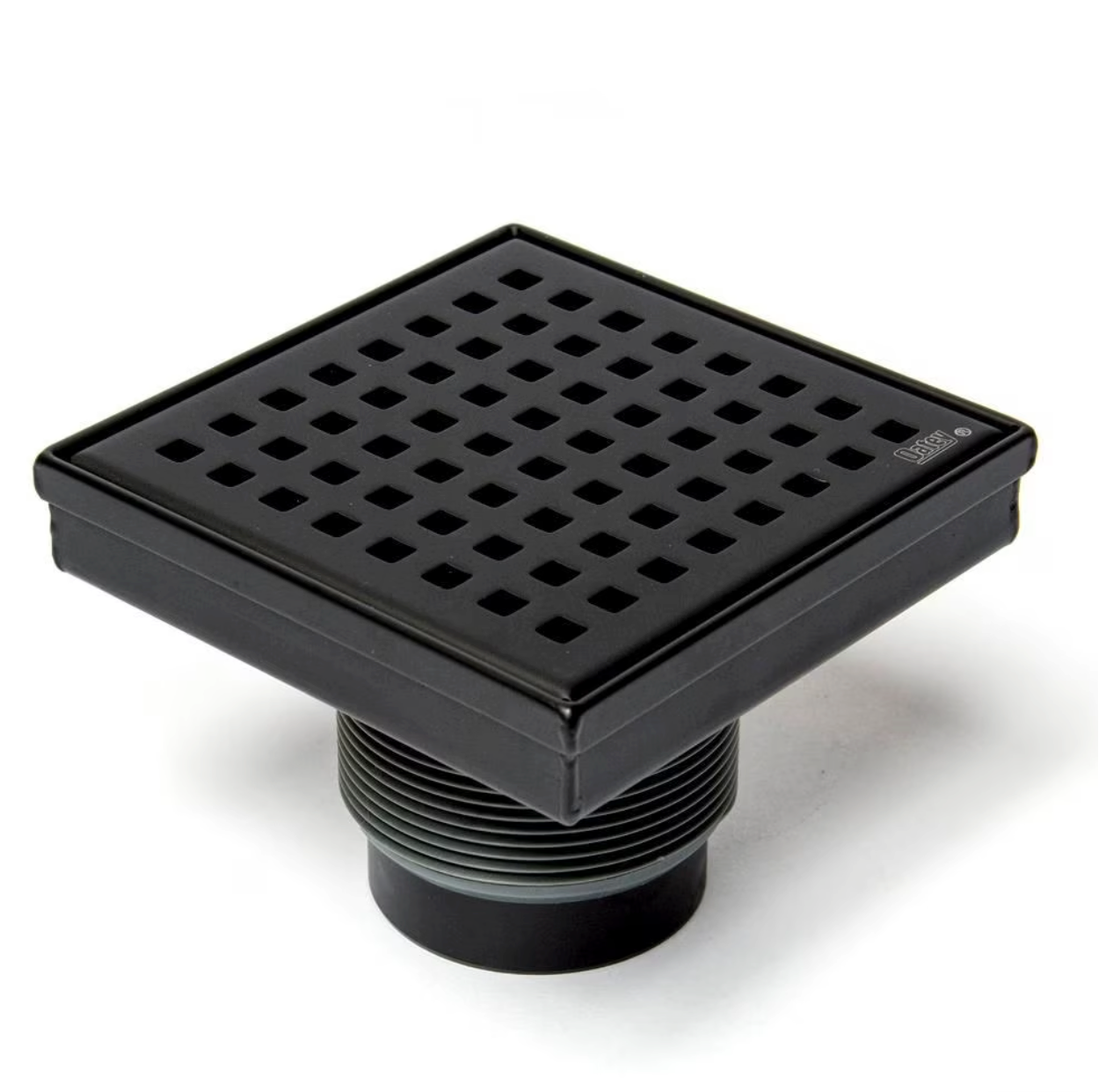 Stainless Steel Square Shower Drain, Square Pattern Drain Cover, Matte Black